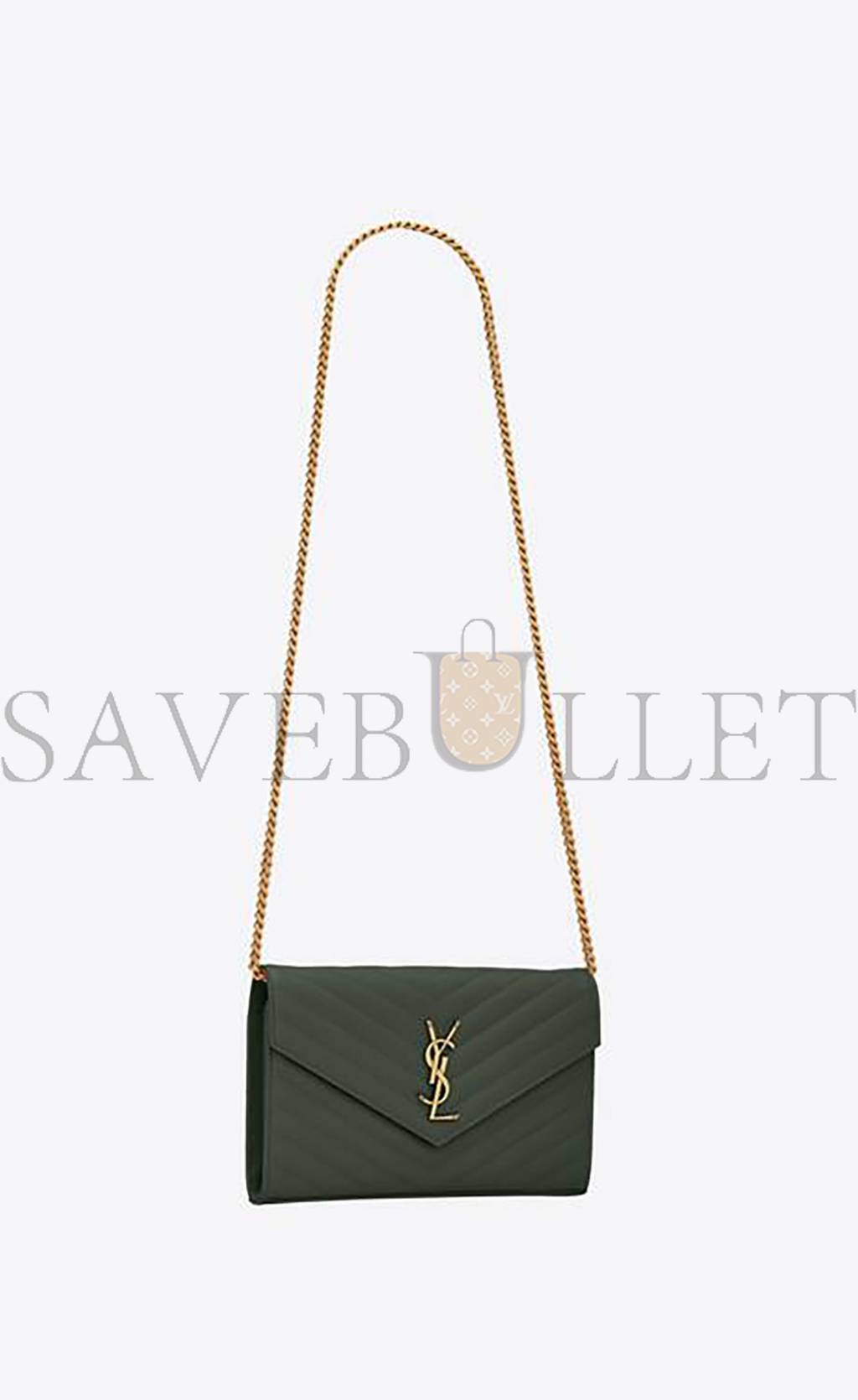 Y*L cassandre matelassÉ chain wallet in grain de poudre embossed leather 377828bow013051 (22.5*14*4cm)