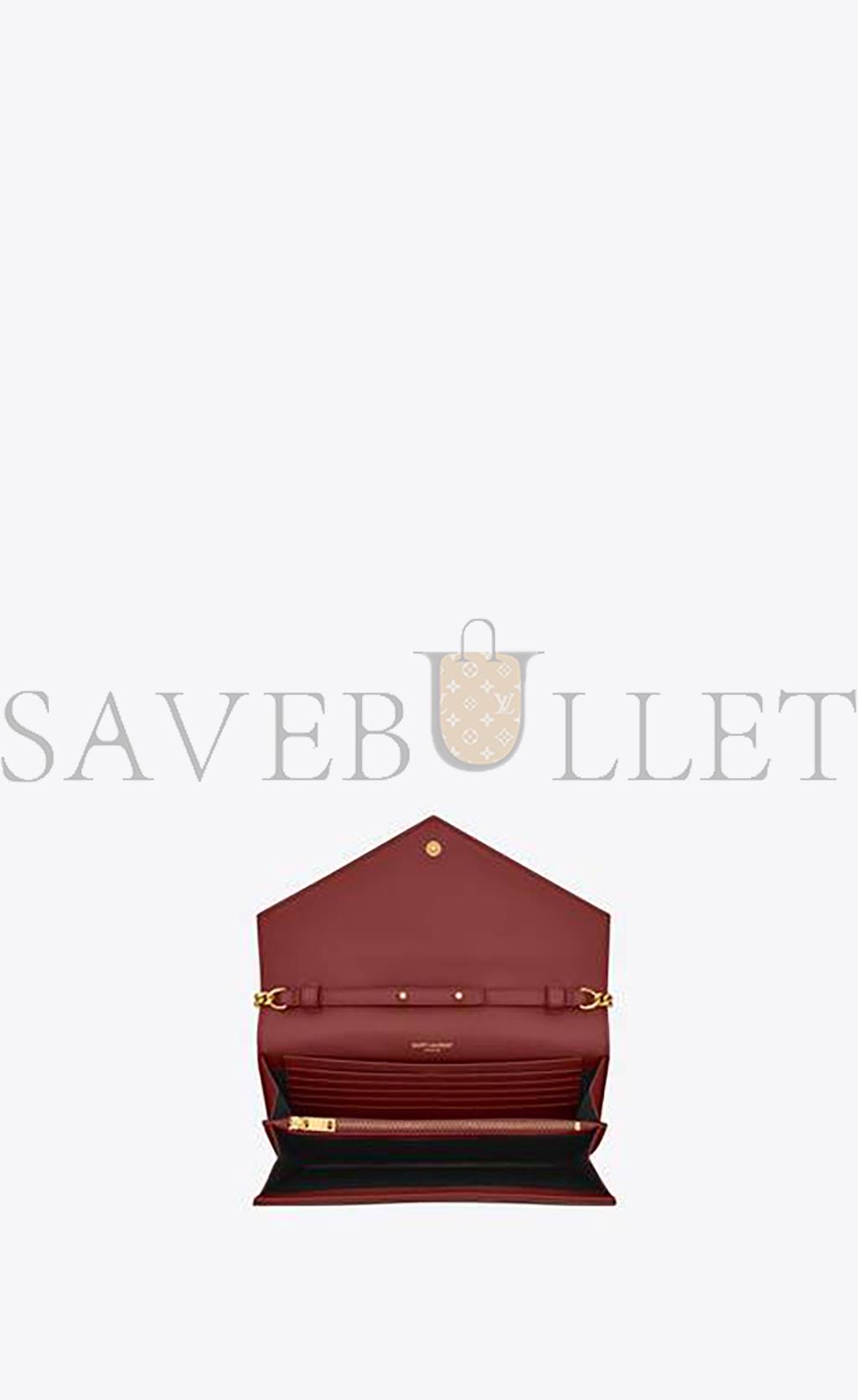Y*L cassandre matelassÉ chain wallet in grain de poudre embossed leather 377828bow016008 (22.5*14*4cm)