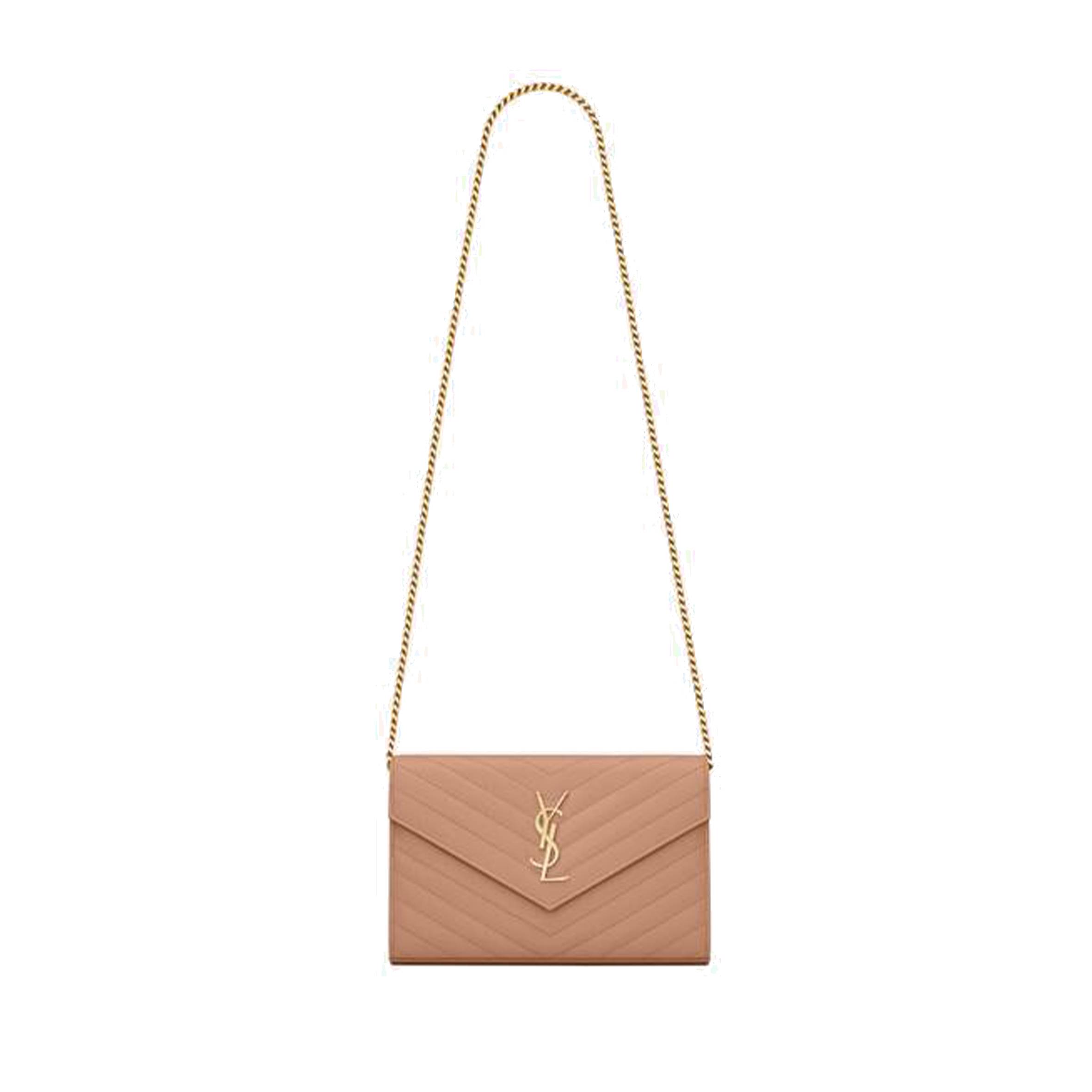 Y*L cassandre matelassÉ chain wallet in grain de poudre embossed leather 377828bow019830 (22.5*14*4cm)