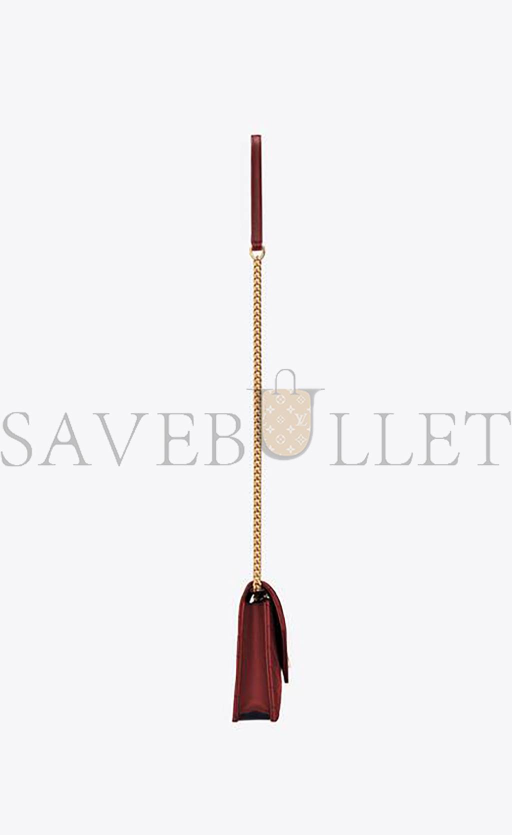 Y*L cassandre matelassÉ envelope chain wallet in grain de poudre embossed leather 695108bow016008 (19*12.5*3.5cm)