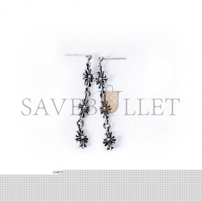Ch**me He**ts 3 drop cross earring