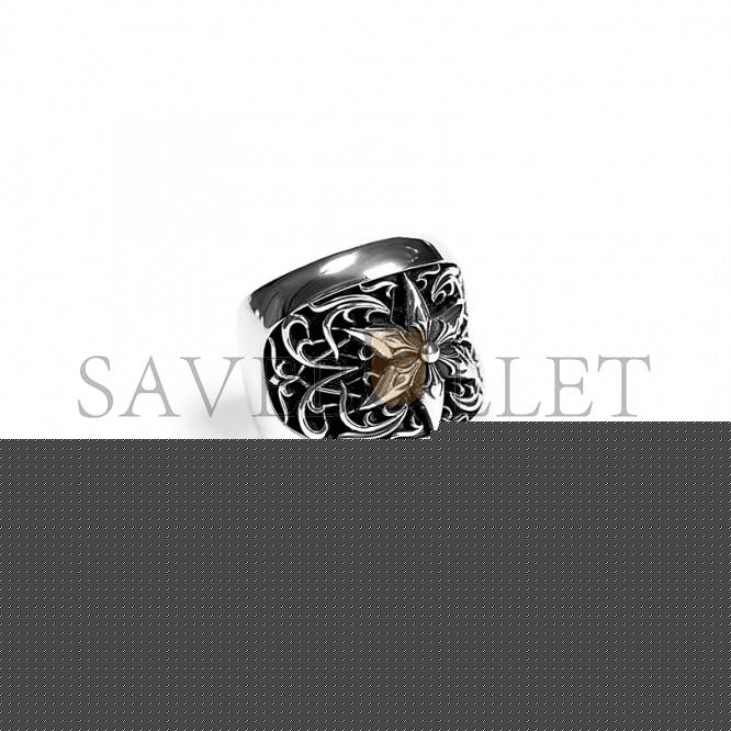 Ch**me He**ts classic oval star ring