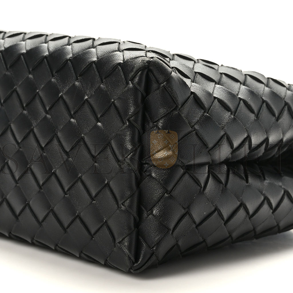 bo*te*ga Ve*ne*ta nappa intrecciato medium andiamo shoulder bag black (32*25*11cm)