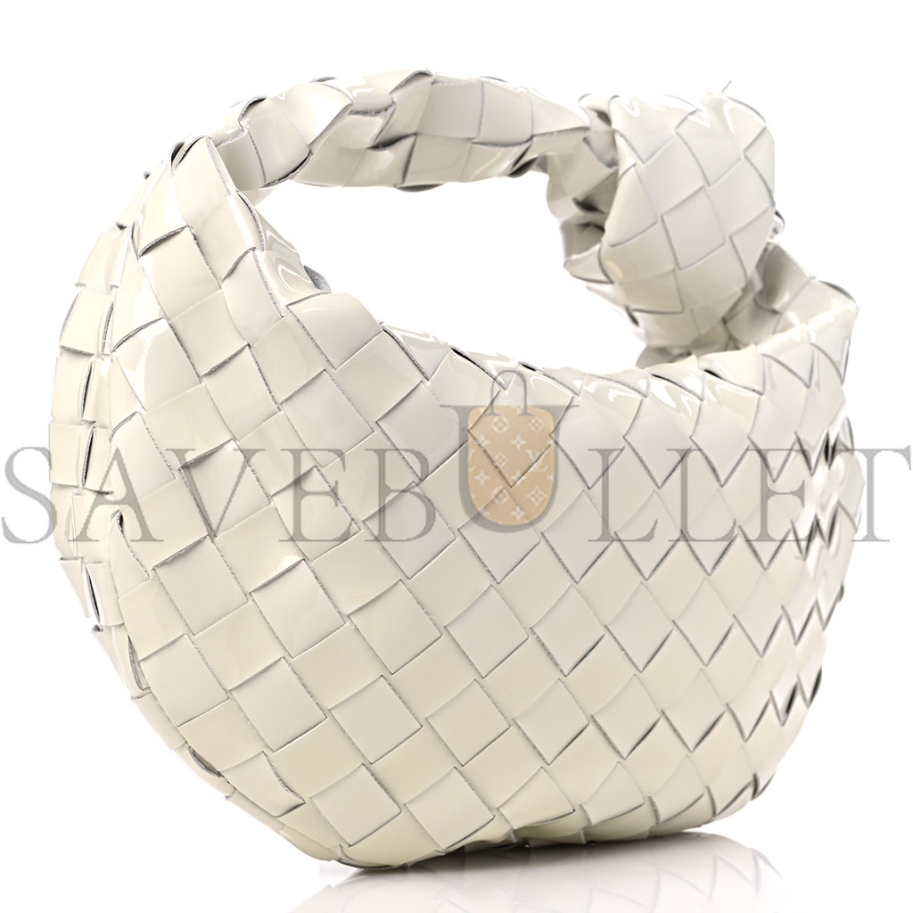 bo*te*ga Ve*ne*ta patent nappa intrecciato mini jodie white (23*13*8cm)