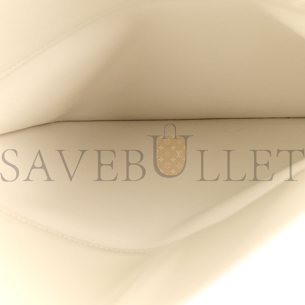 bo*te*ga Ve*ne*ta brushed calfskin cradle fold over shoulder bag white parakeet (32*22*11cm)