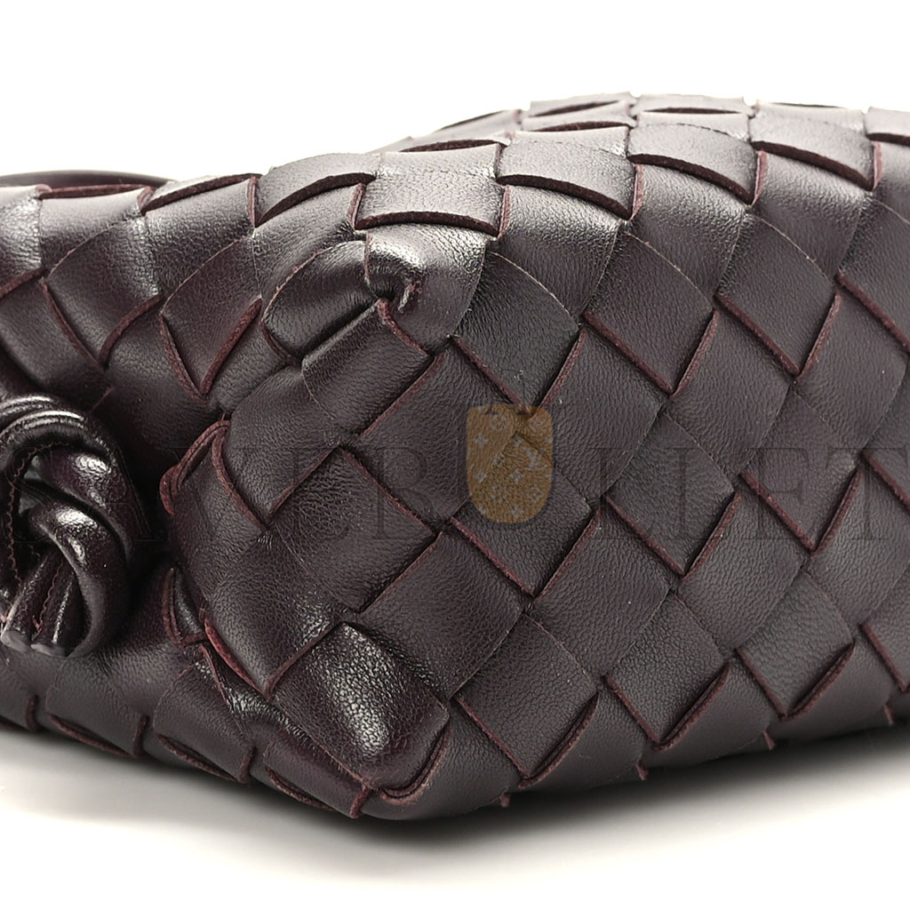 bo*te*ga Ve*ne*ta nappa intrecciato mini loop camera bag grape 1417427 (18*11*8cm)