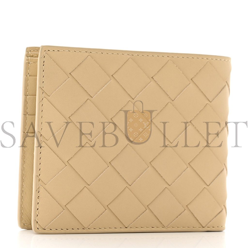 bo*te*ga Ve*ne*ta nappa maxi intrecciato bi fold wallet porridge (11*10*2cm)