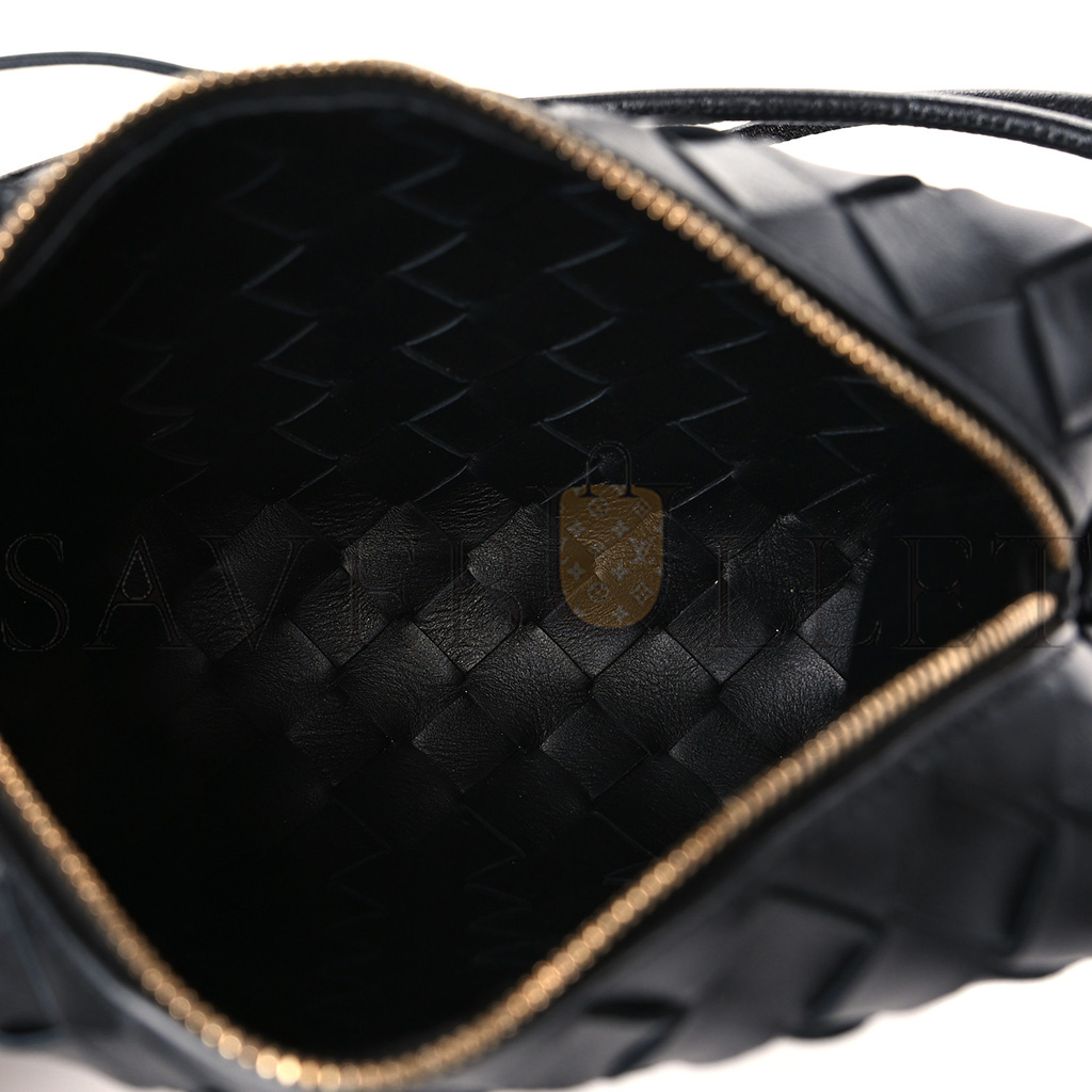 bo*te*ga Ve*ne*ta nappa intrecciato mini loop camera bag black 133093 (17*11*6cm)