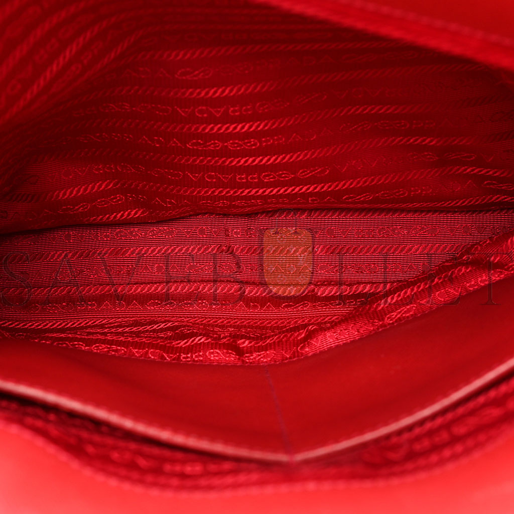 Pra*a saffiano lux parabole tote fuoco (34*26*15cm)