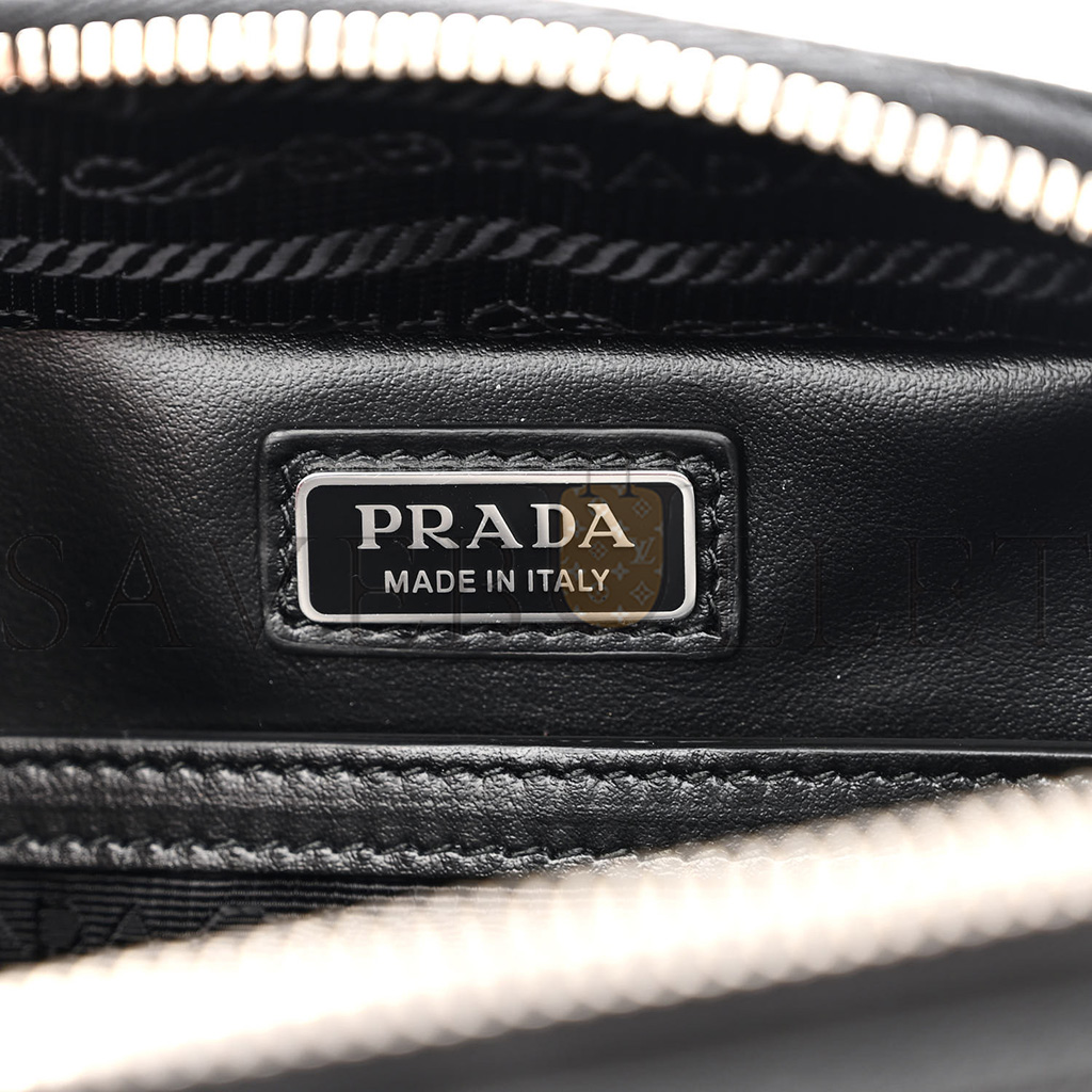 Pra*a saffiano travel mens brique crossbody bag black (19*13*6cm)