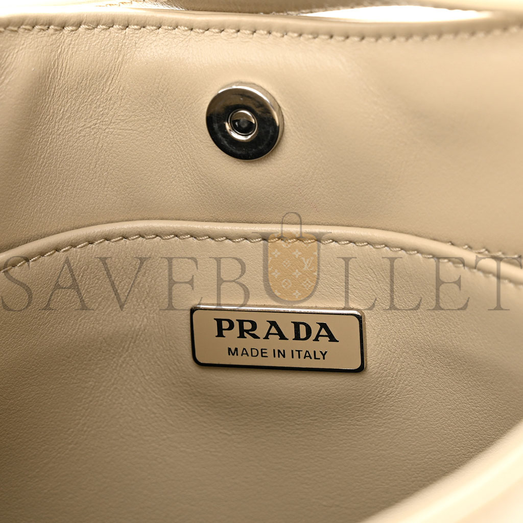 Pra*a spazzolato cleo shoulder bag deserto (27*23*5cm)
