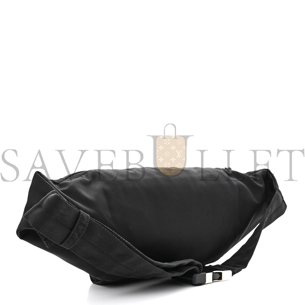 Pra*a tessuto nylon belt bag black (33*18*4cm)
