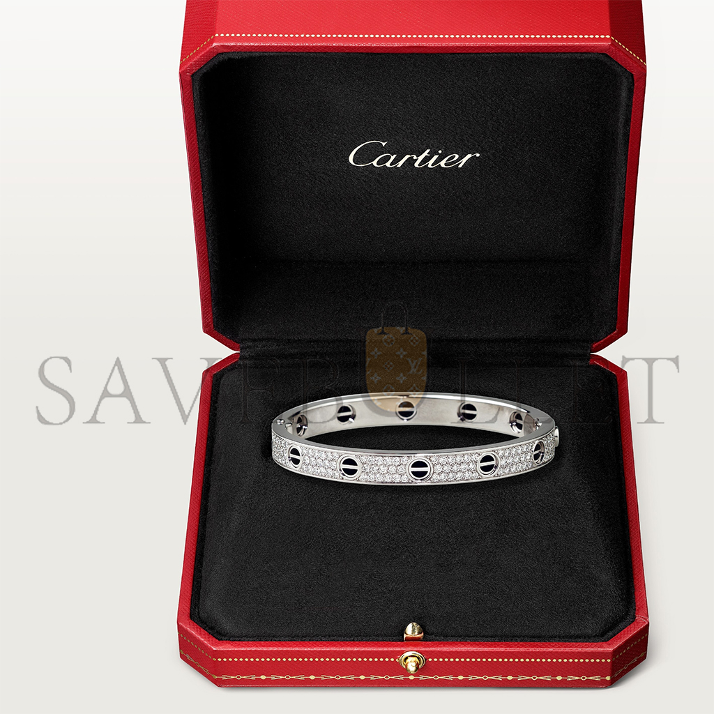 Ca*t*er  love bracelet, diamond-paved, ceramic n6032417