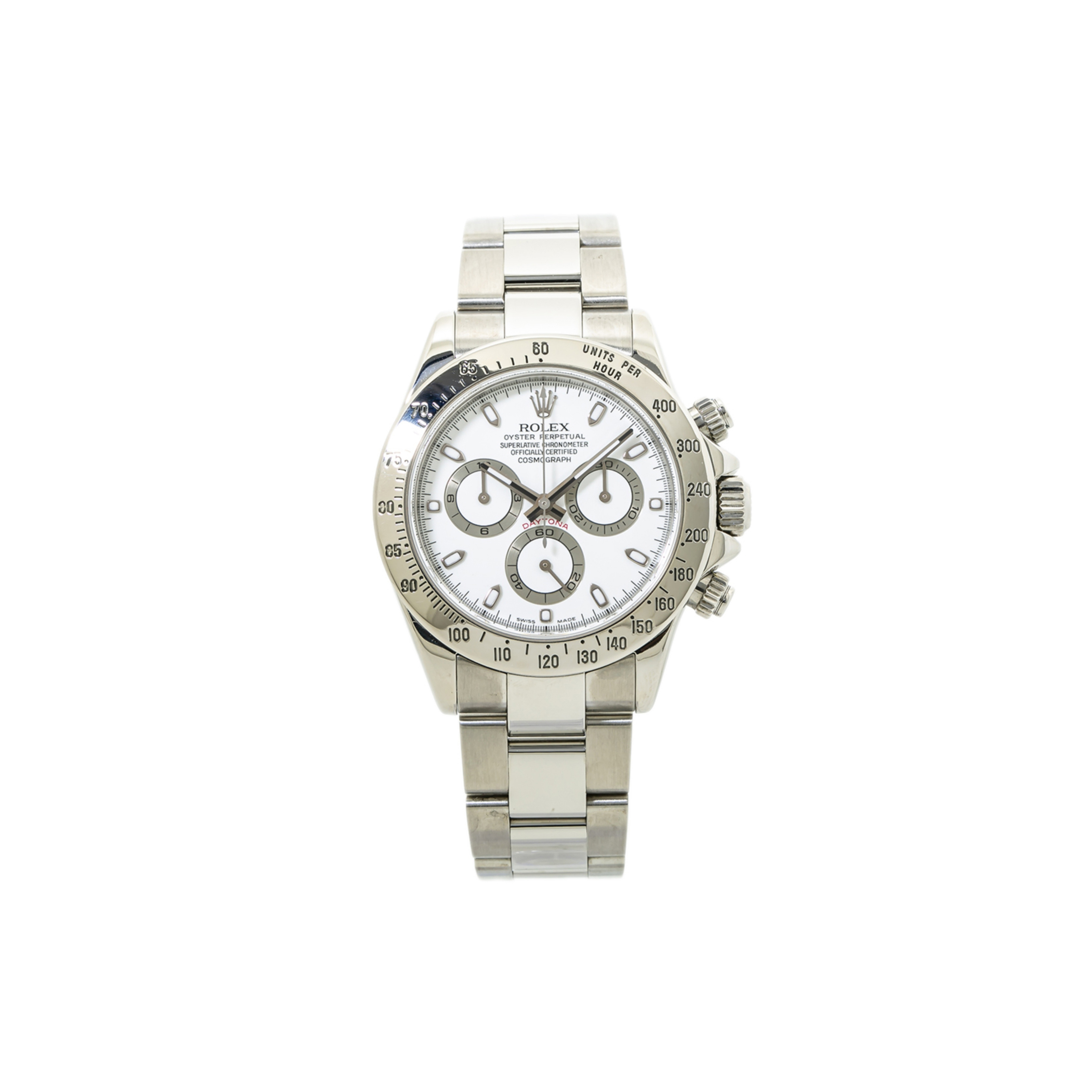 R*l*x daytona cosmograph card white dial mens watch 40mm 116520