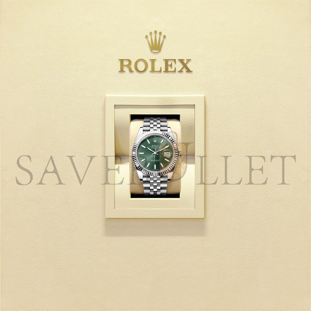 R*l*x datejust 41 oyster, 41 mm, oystersteel and white gold watch 126334-0028
