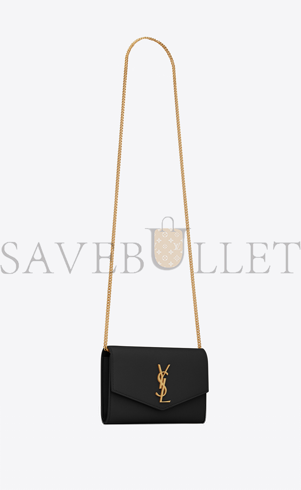 Y*L uptown chain wallet in grain de poudre embossed leather 6077881gf0j1000 (19*22*3cm)
