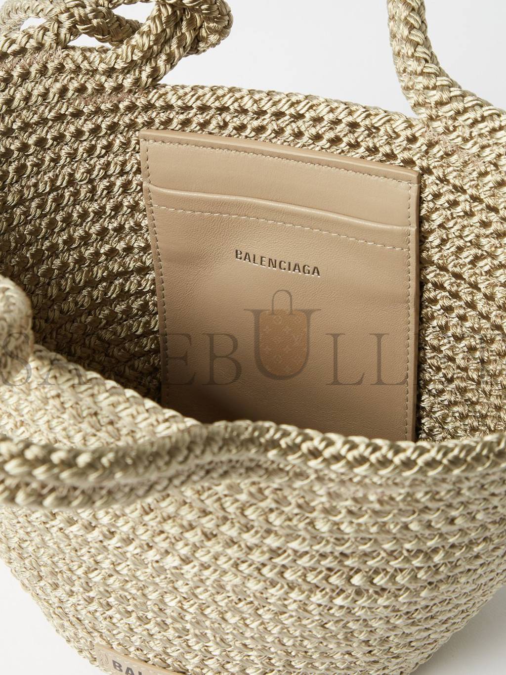 Ba*len*cia*ga neutral ibiza woven basket bag matchesfashion us (32*20.5*14cm)