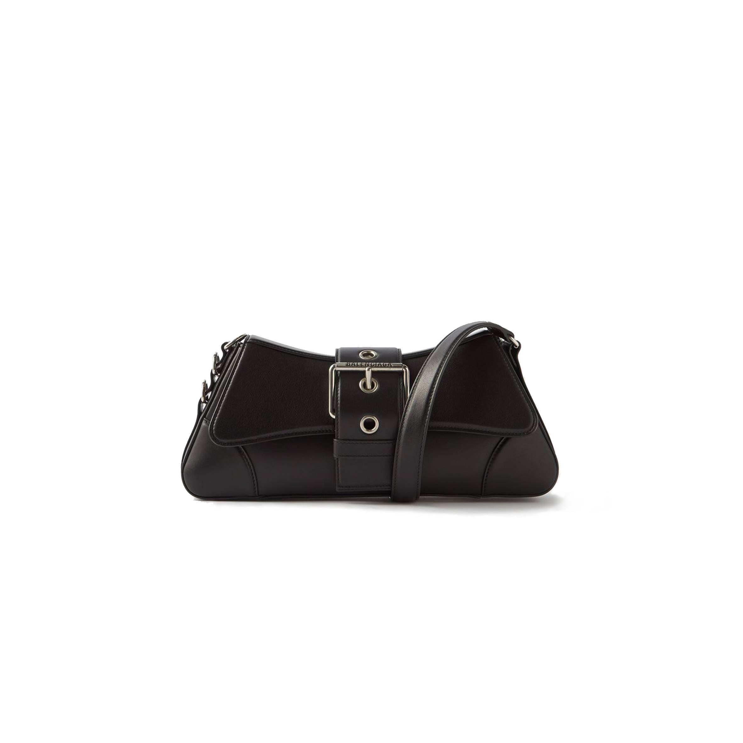 Ba*len*cia*ga black lindsay m buckled leather shoulder bag matchesfashion us (34.7*15.2*6cm)