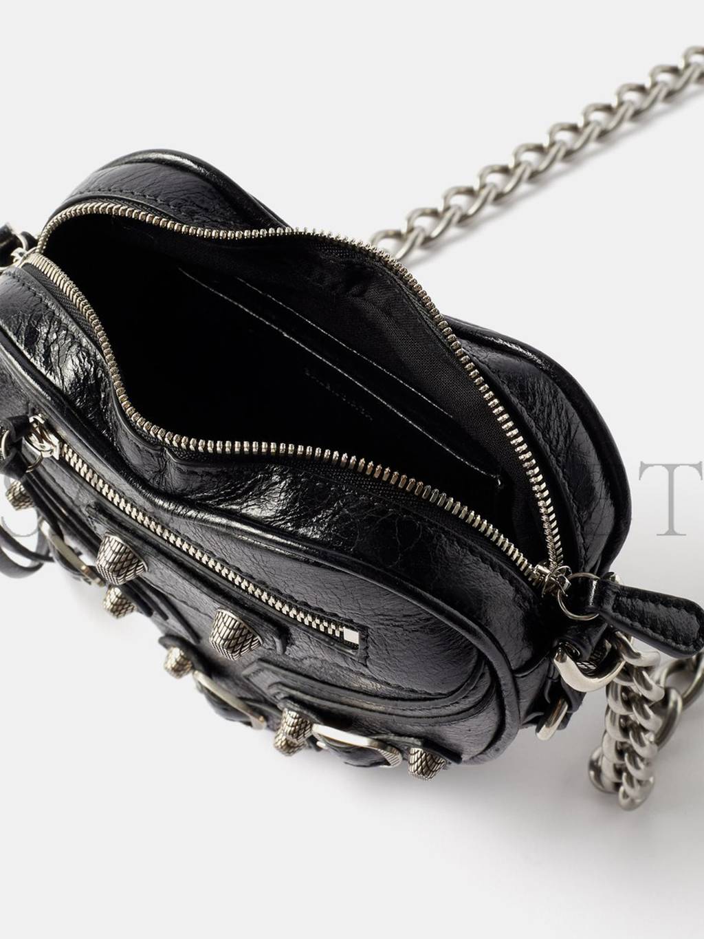 Ba*len*cia*ga black le cagole mini leather cross-body bag matchesfashion us (15.2*13.9*5cm)