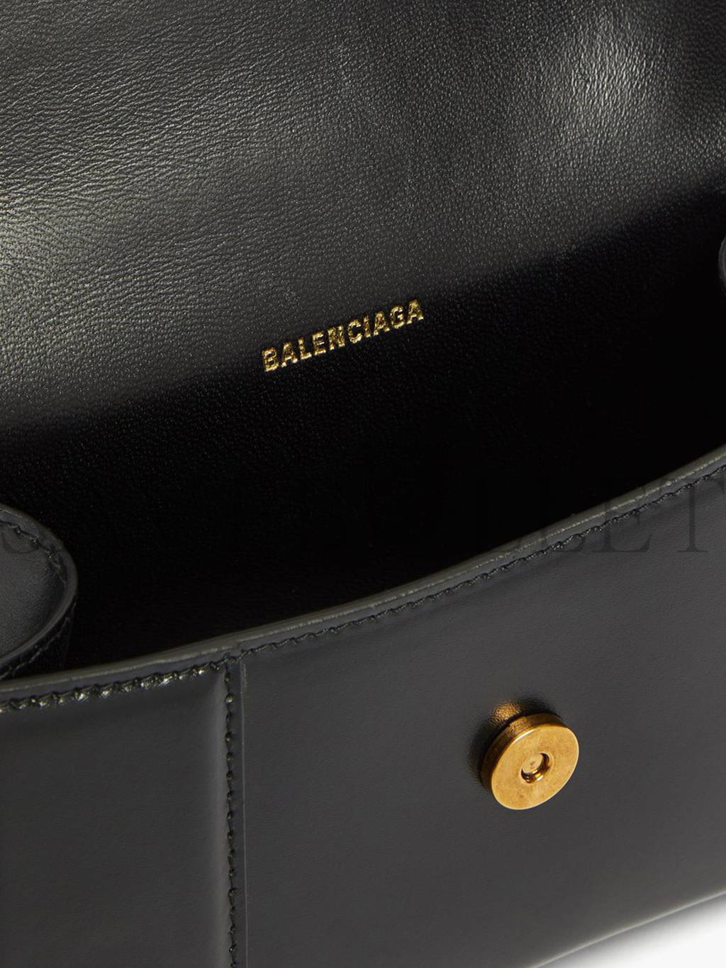 Ba*len*cia*ga black hourglass xs leather bag matchesfashion us (19*12*6.6cm)