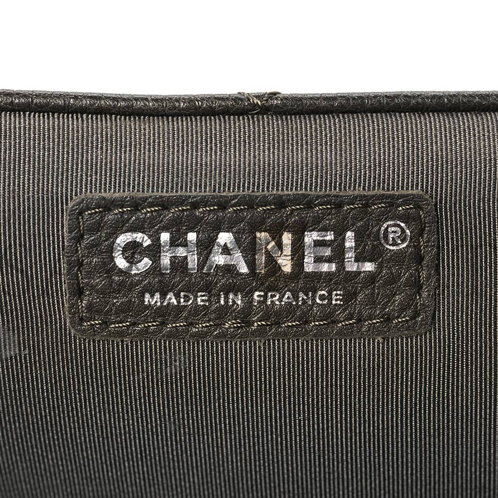 Ch*el calfskin quilted xxl travel flap bag khaki silver hardware (46*28*14cm)