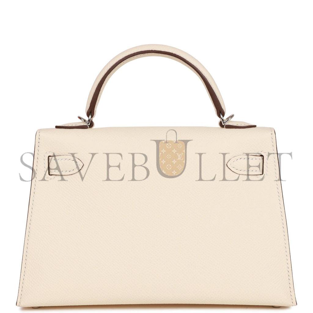 H**mes mini kelly sellier 20 nata epsom palladium hardware (19*12*5.5cm)