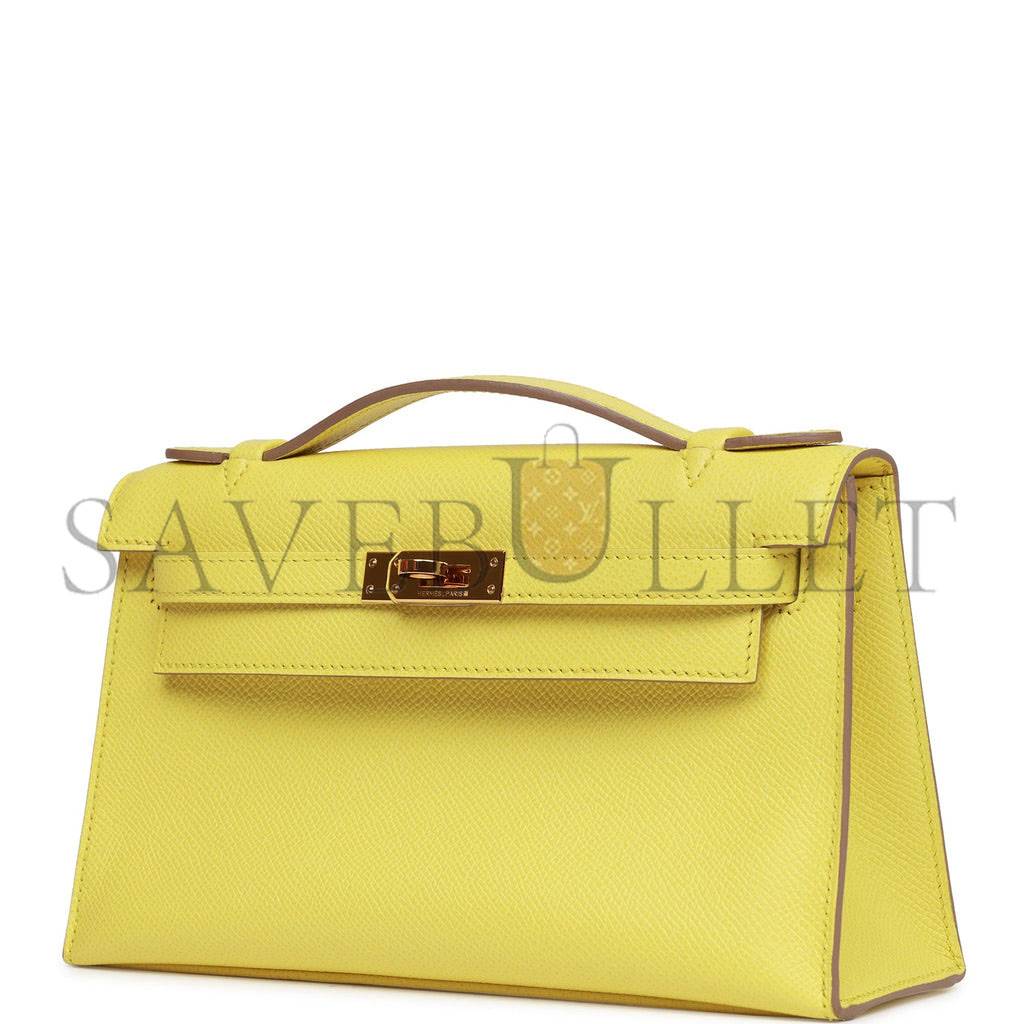 H**mes kelly pochette soufre epsom gold hardware (22*12*13cm)