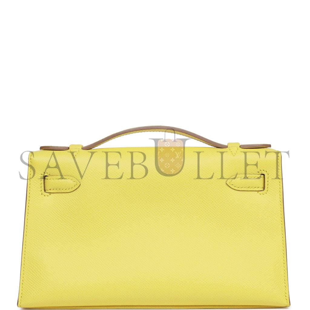 H**mes kelly pochette soufre epsom gold hardware (22*12*13cm)
