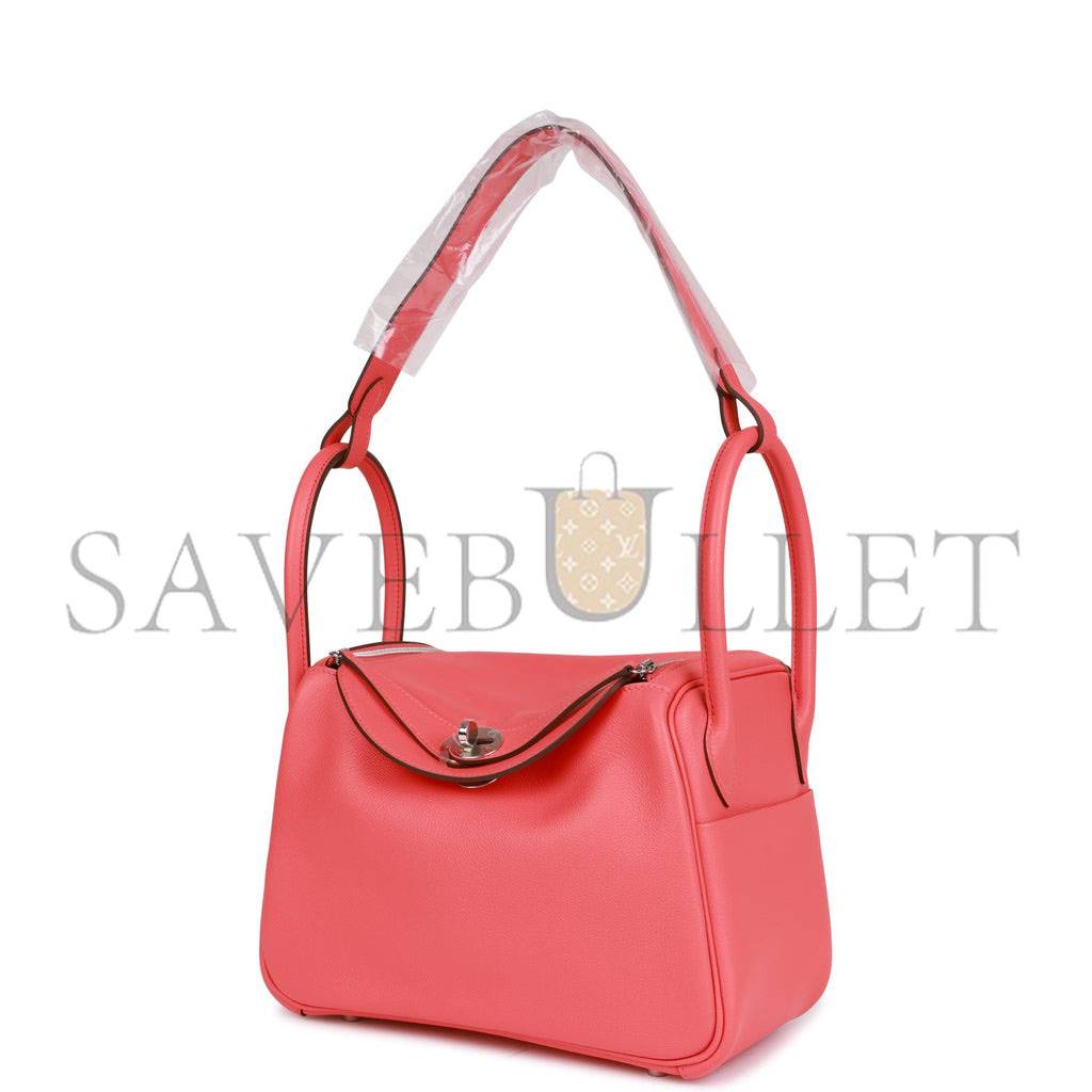 H**mes lindy 26 rose texas evercolor palladium hardware(26*18*12cm)
