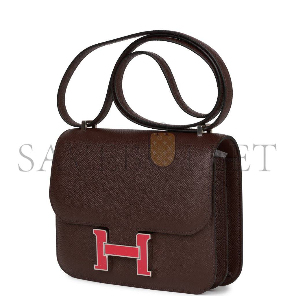 H**mes constance 18 rouge sellier epsom palladium hardware 39835891728478 (18cm)