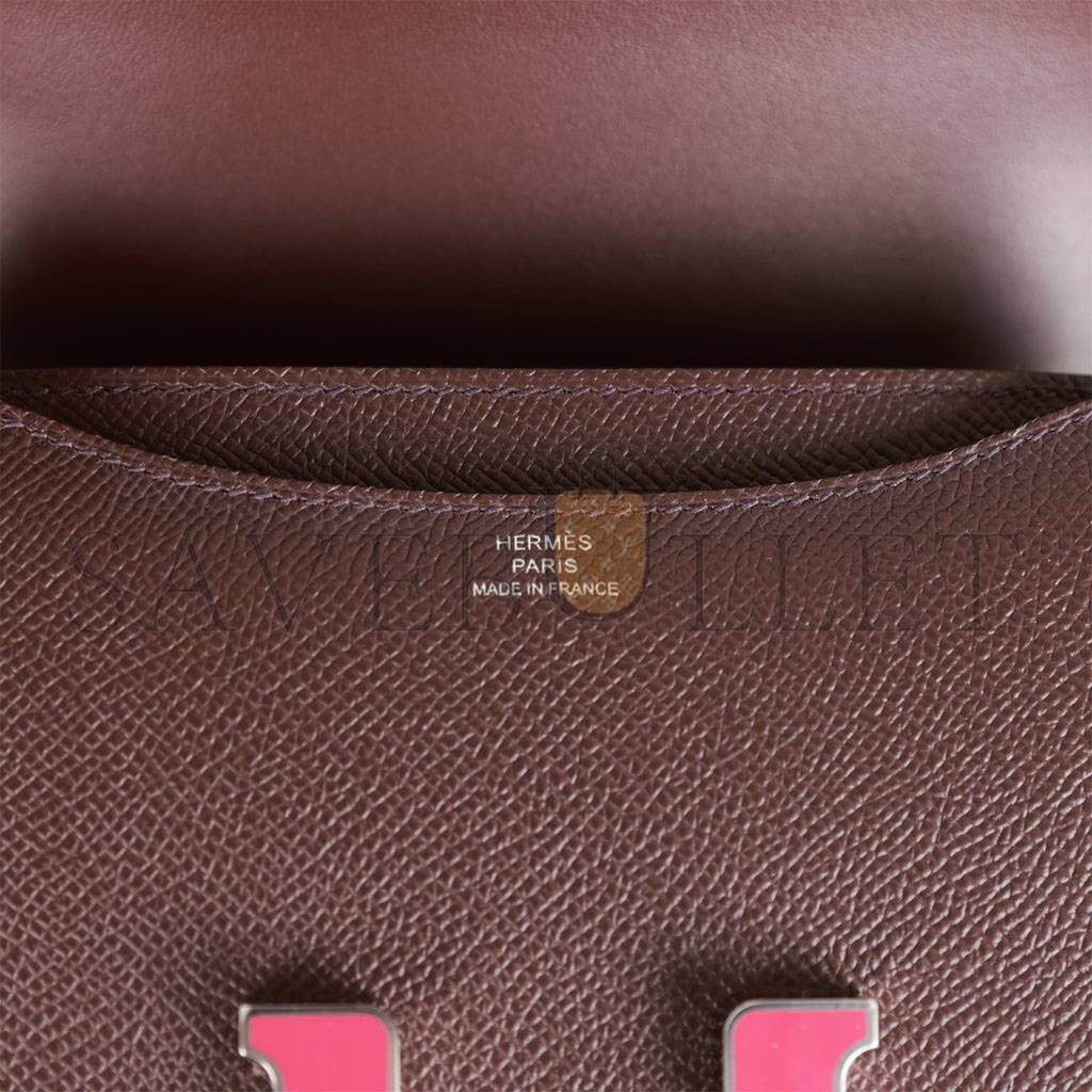 H**mes constance 18 rouge sellier epsom palladium hardware 39835891728478 (18cm)