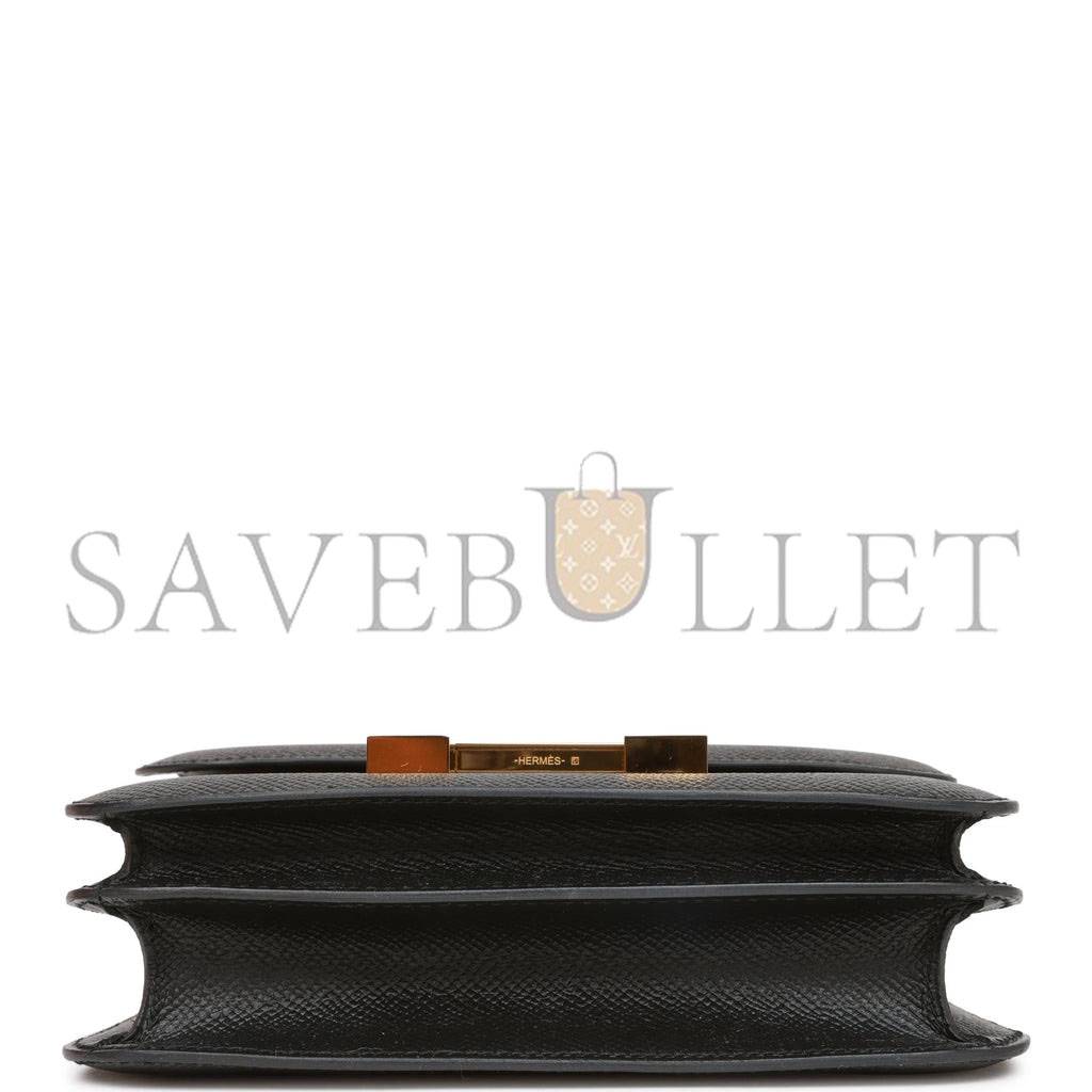 H**mes constance 18 black epsom gold hardware (18cm)
