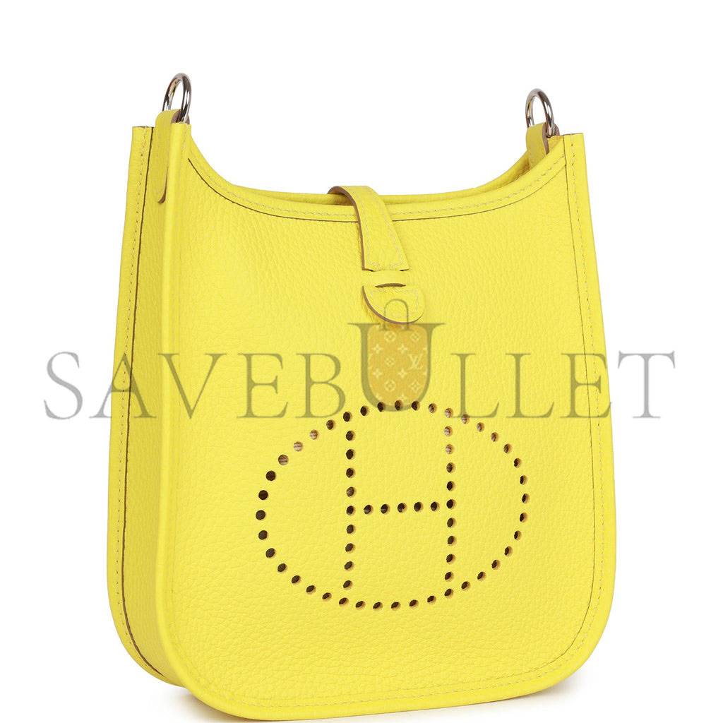 H**mes evelyne tpm lime clemence palladium hardware (17cm)
