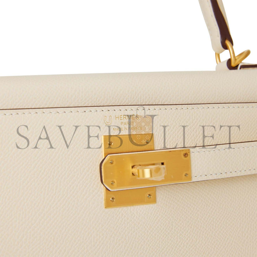 H**mes special order (hss) kelly sellier 28 nata verso epsom brushed gold hardware (28*22*10cm)