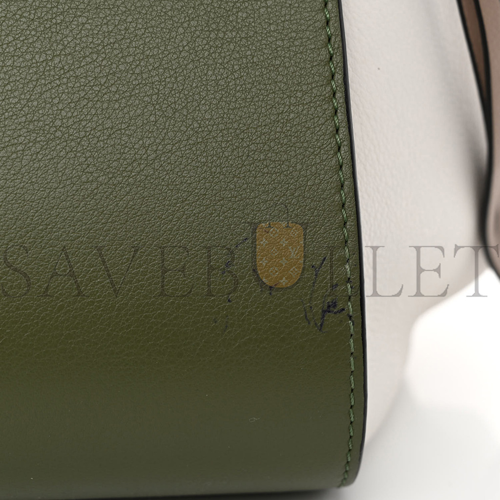l*ew* calfskin small hammock shoulder bag avocado green sand (30*25*13.5cm)