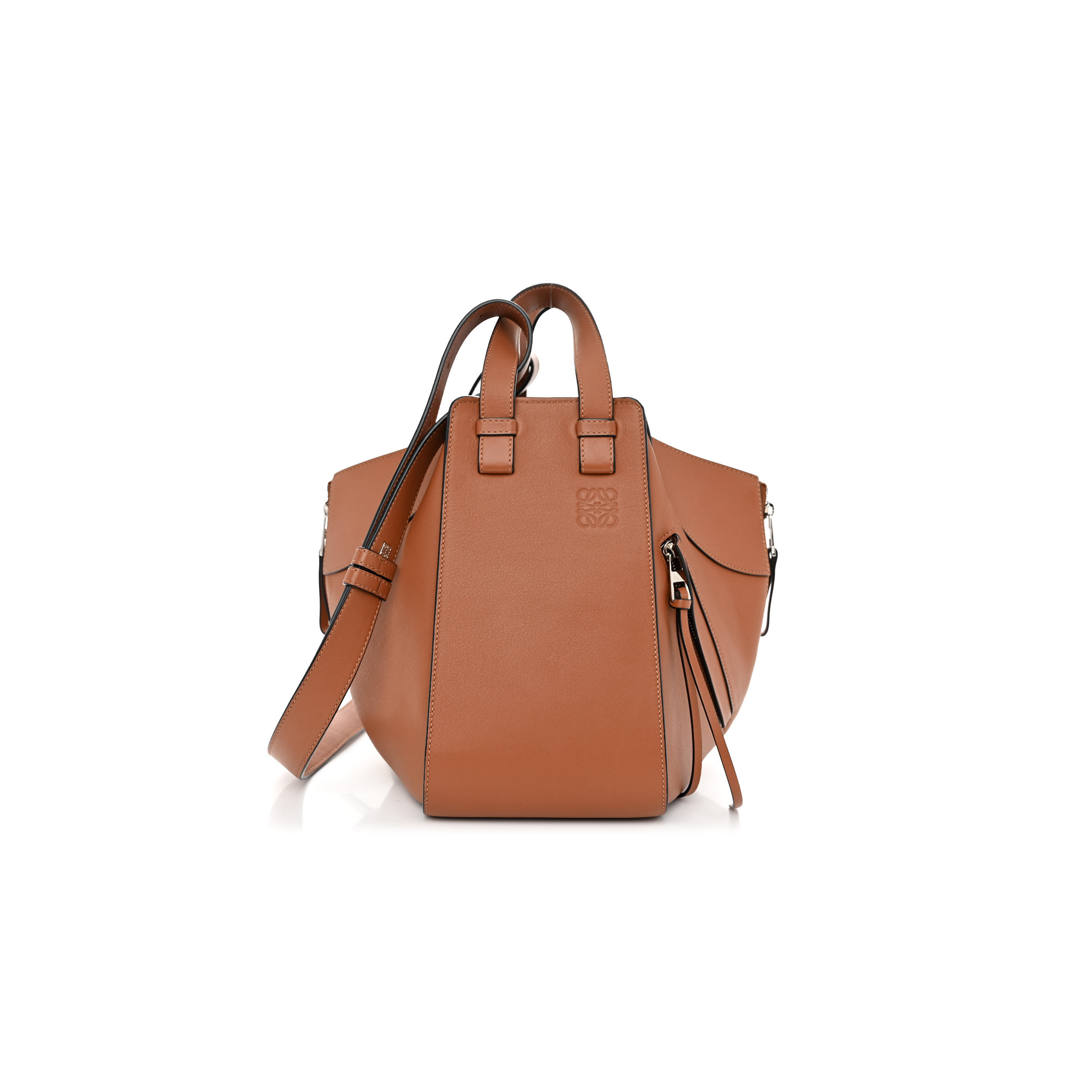 l*ew* calfskin small hammock shoulder bag tan (30*25*13.5)