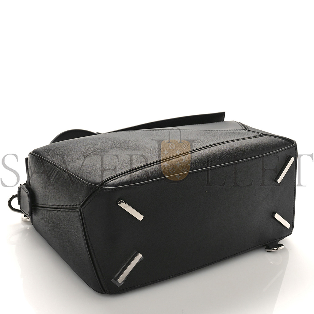 l*ew* calfskin medium puzzle bag black (29*19.5*14cm)