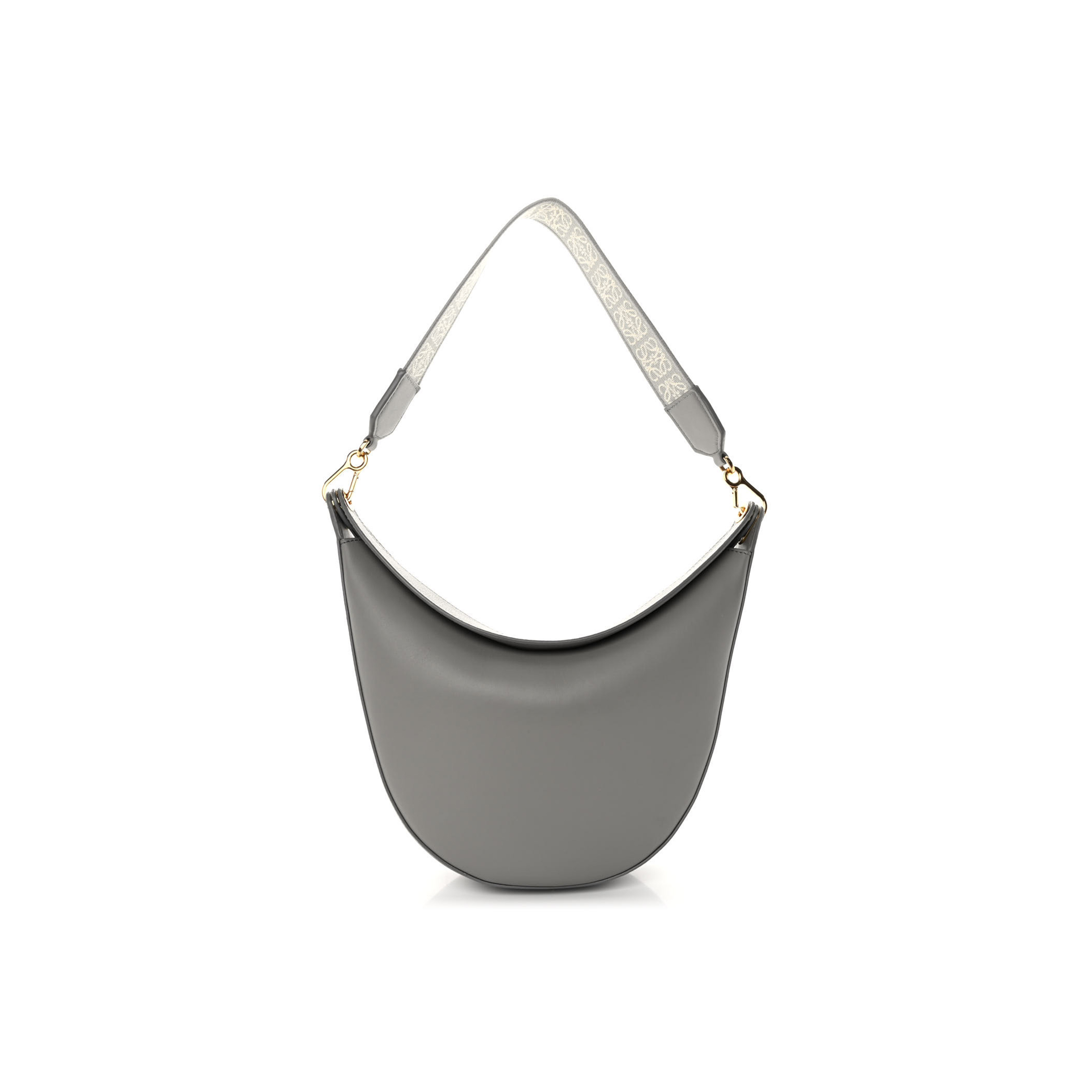 l*ew* satin calfskin jacquard luna bag pearl grey (26*22*8cm)