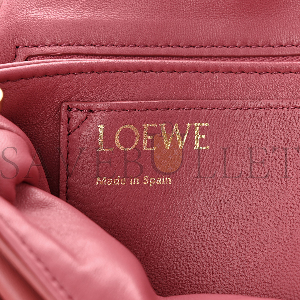l*ew* lambskin goya puffer bag plumrose (23*18*5cm)