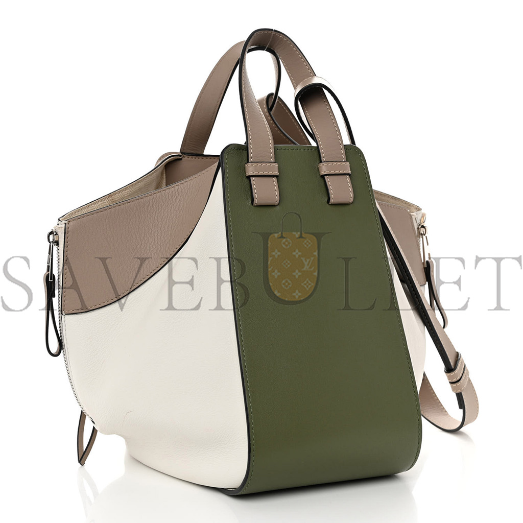 l*ew* calfskin small hammock shoulder bag avocado green sand (30*25*13.5cm)