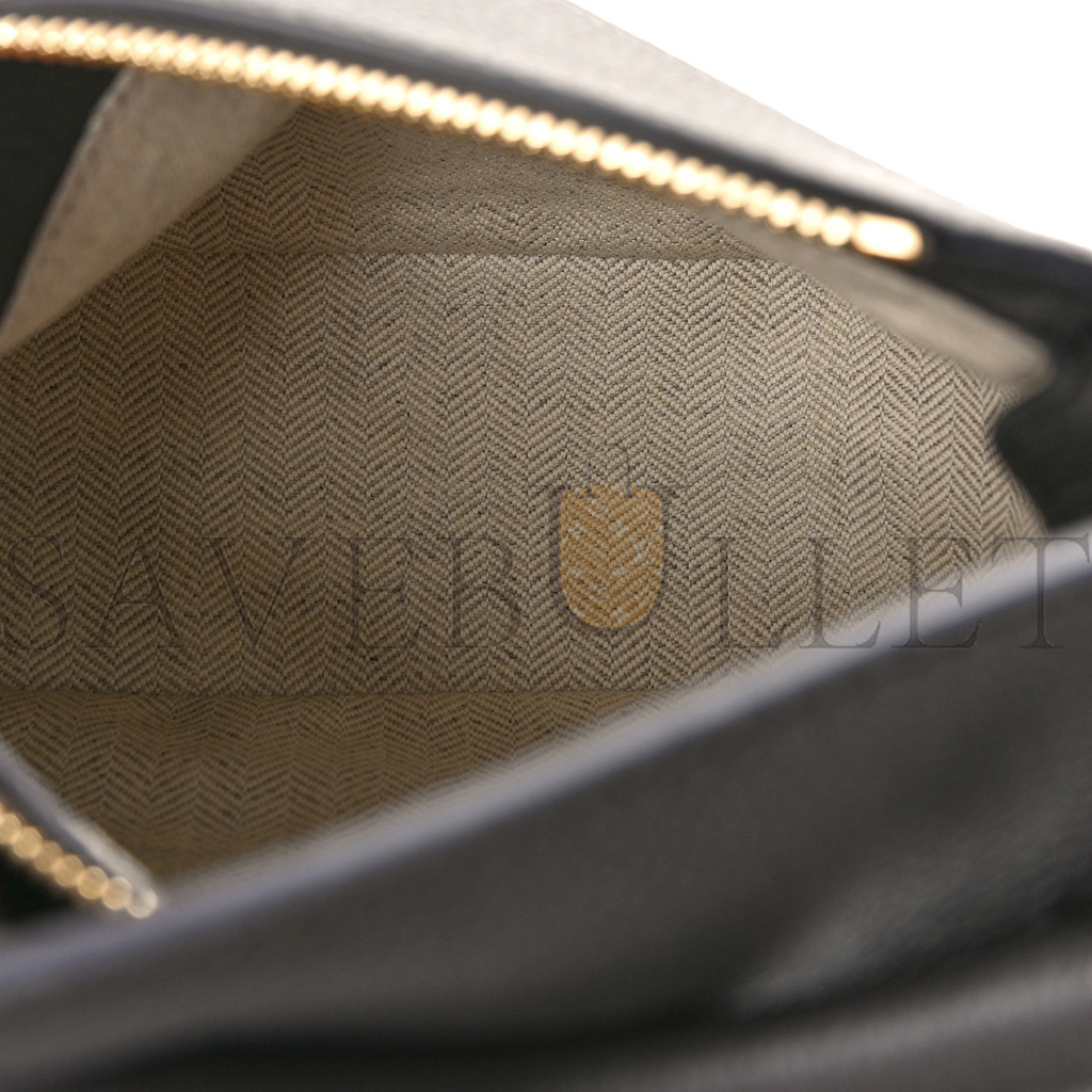 l*ew* calfskin mini puzzle edge bag dark grey (18*12.5*8cm)