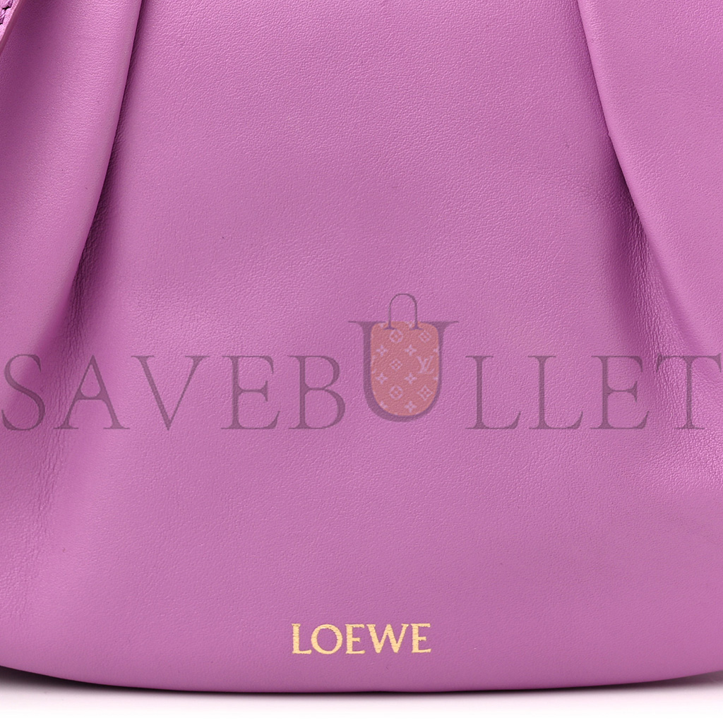 l*ew* shiny nappa calfskin paseo satchel rockrose (25*17*8cm)