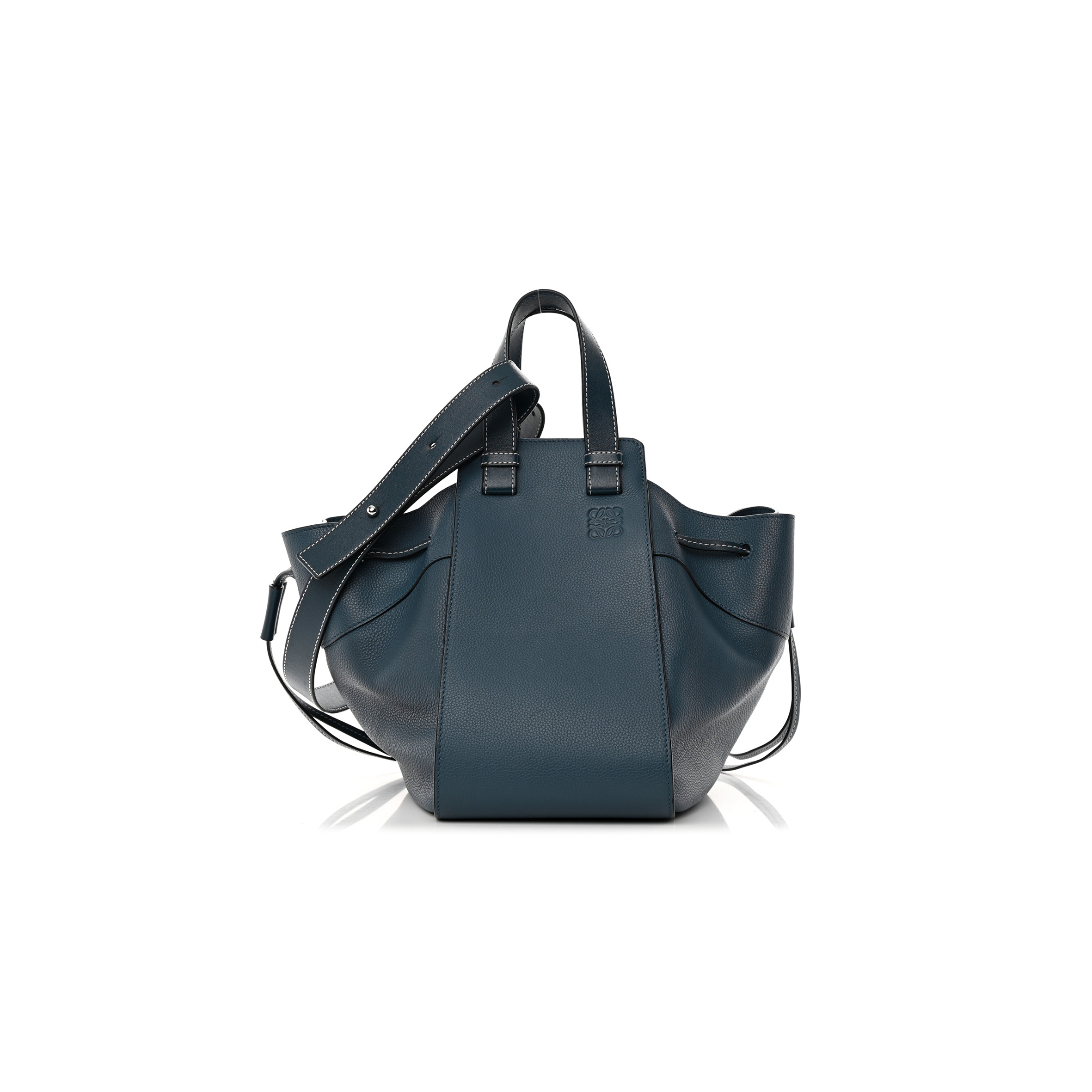 l*ew* calfskin small hammock shoulder bag marine (30*25*13.5)