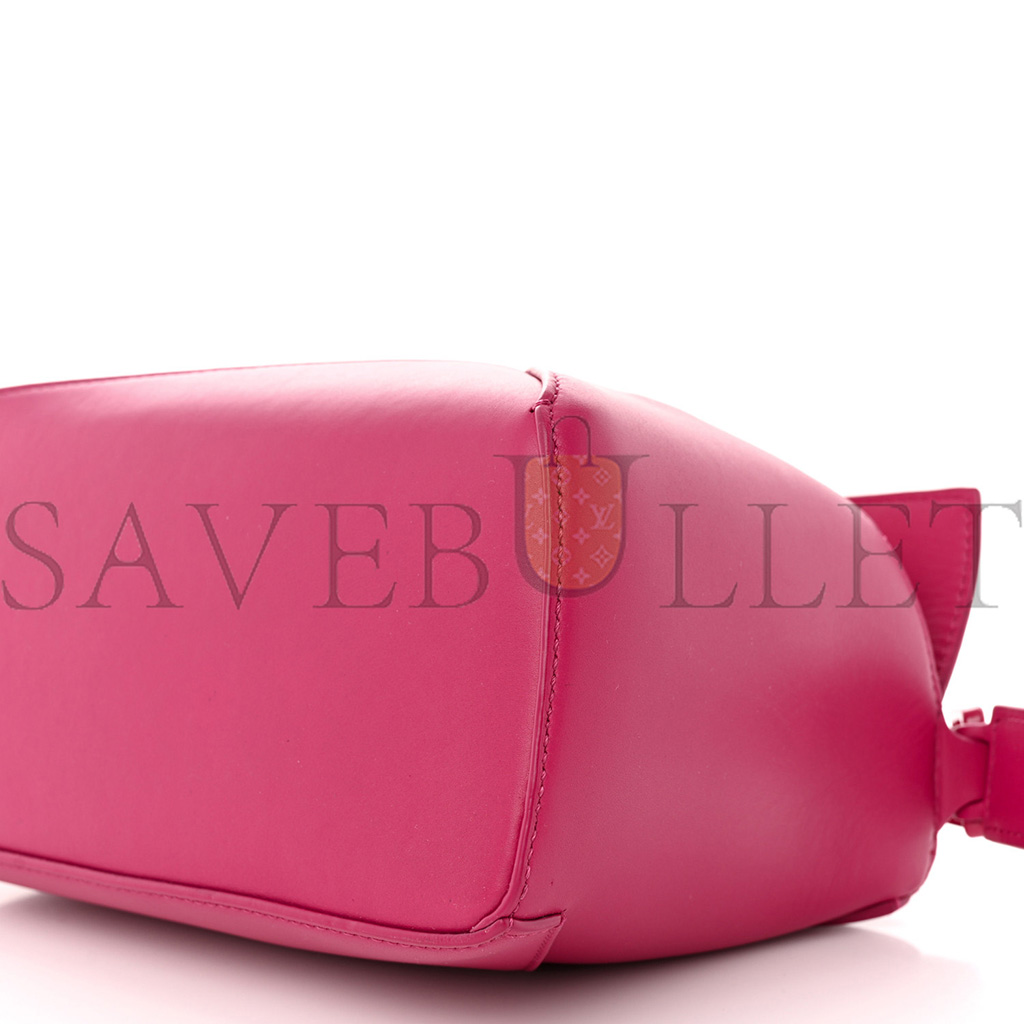 l*ew* satin calfskin monochrome small puzzle edge bag ruby red glaze (24*16.5*10.5cm)