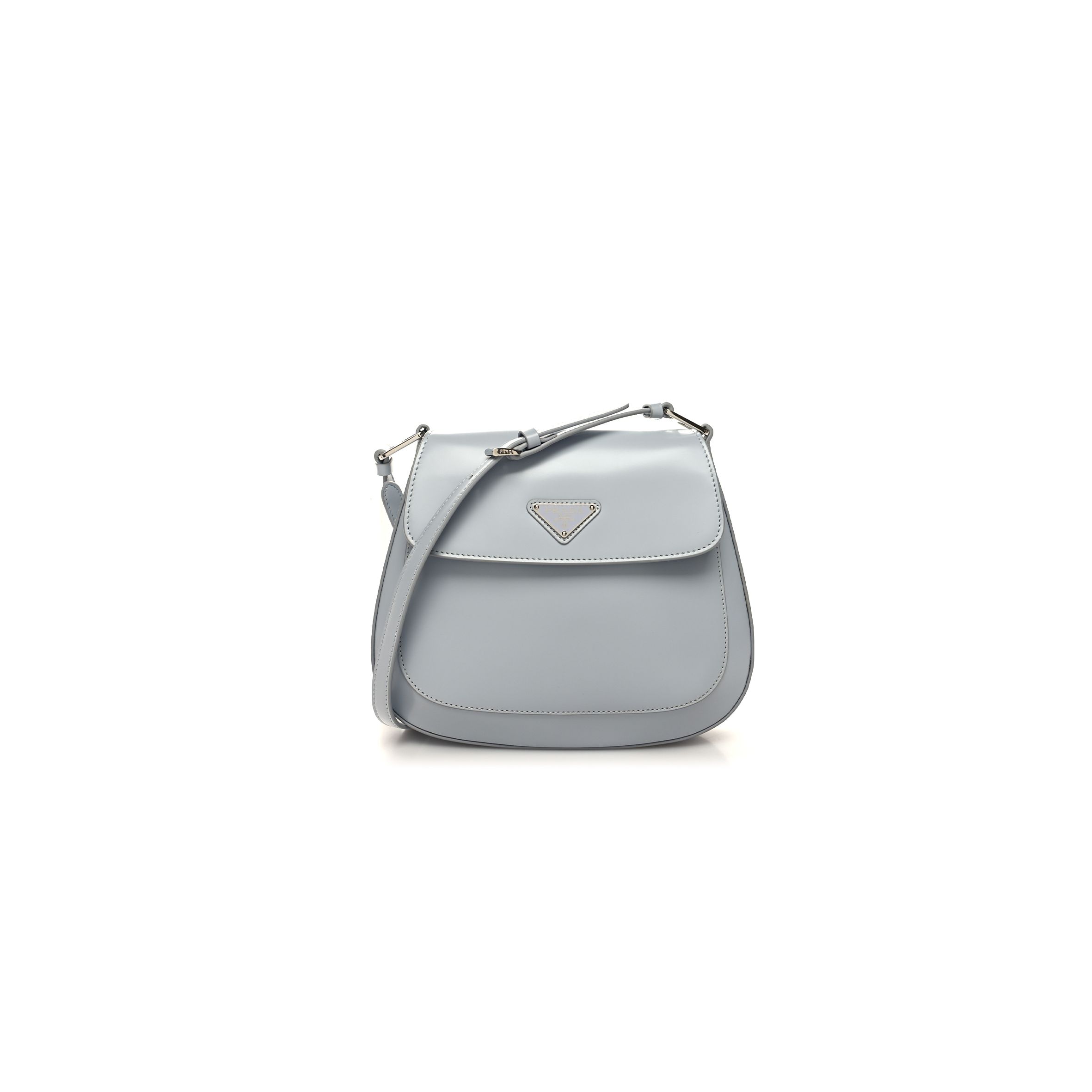 Pra*a spazzolato cleo flap shoulder bag fiordaliso (22*17*4cm)