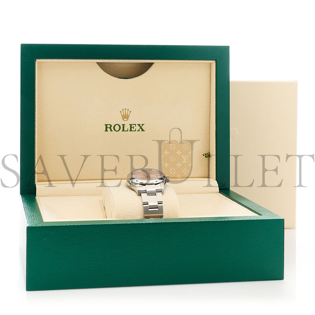 R*l*x stainless steel 31mm oyster perpetual watch pink 277200