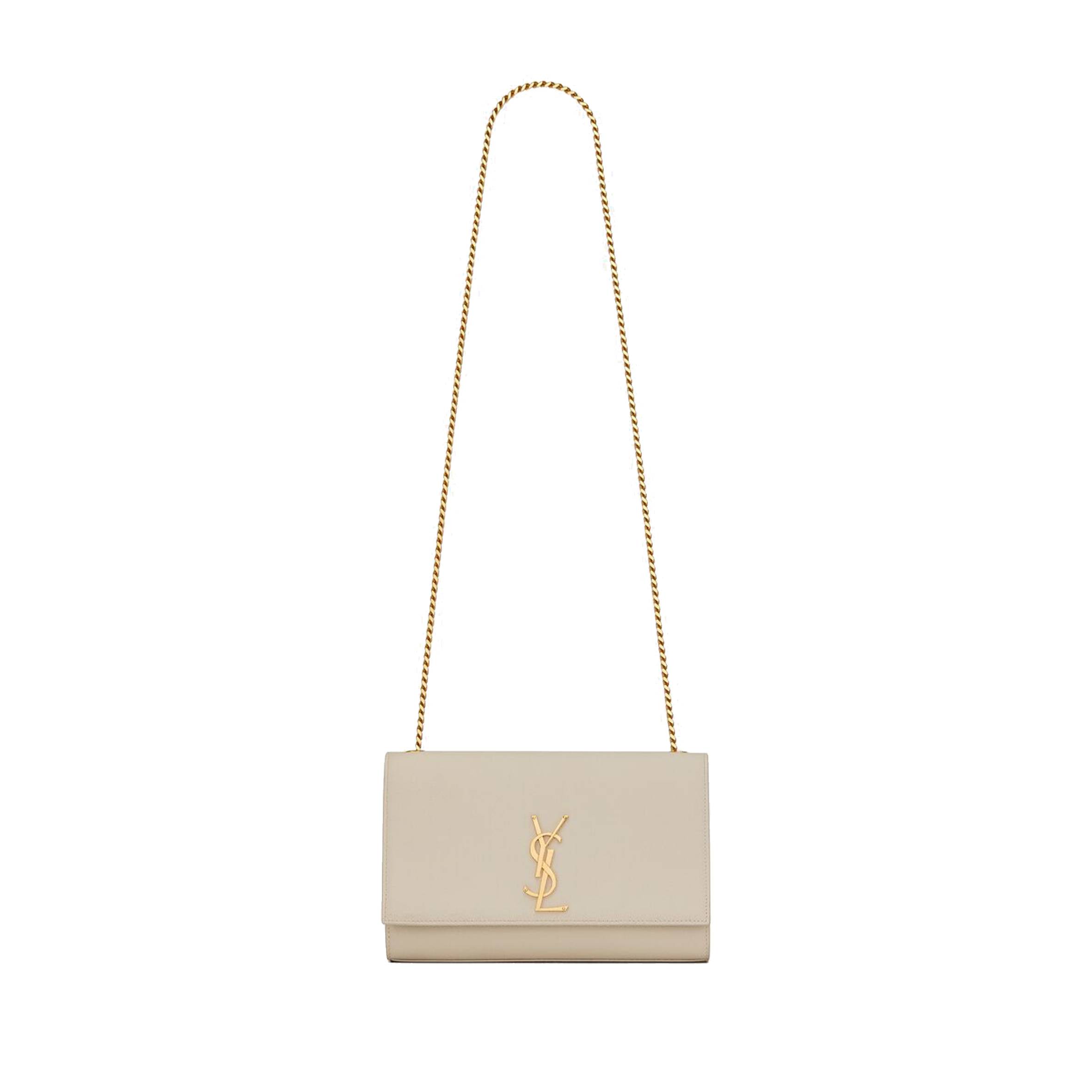 Y*L kate medium chain bag in grain de poudre embossed leather 364021bow0j9207 (24*14.5*5.5cm)