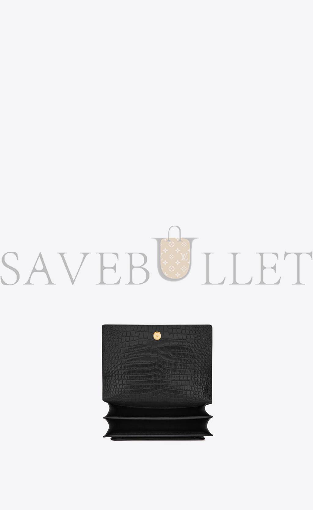 Y*L sunset medium chain bag in crocodile-embossed shiny leather 442906dnd0j1000 (22*16*6.5cm)