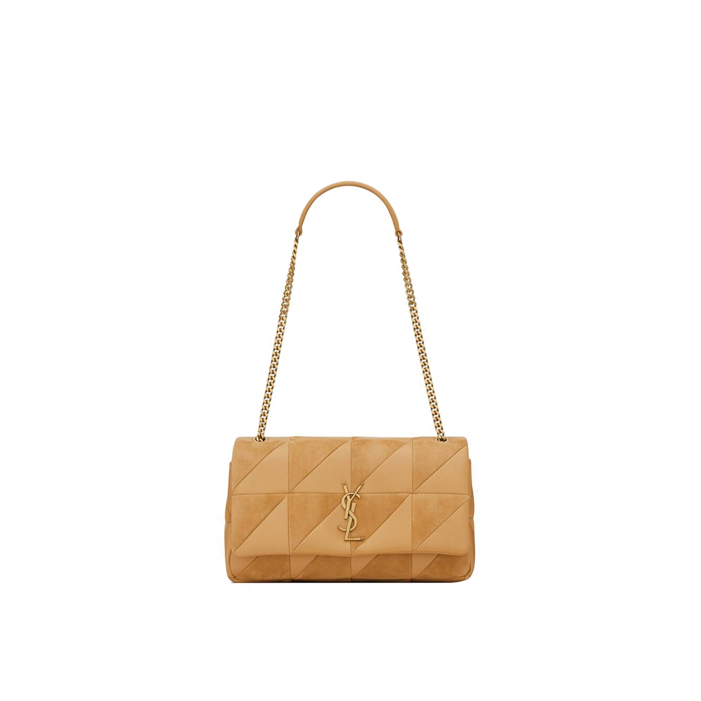 Y*L jamie medium chain bag "carr&eacute; rive gauche" in lambskin and suede" in lambskin and suede 515821copp77019 (25*15*7.5cm)