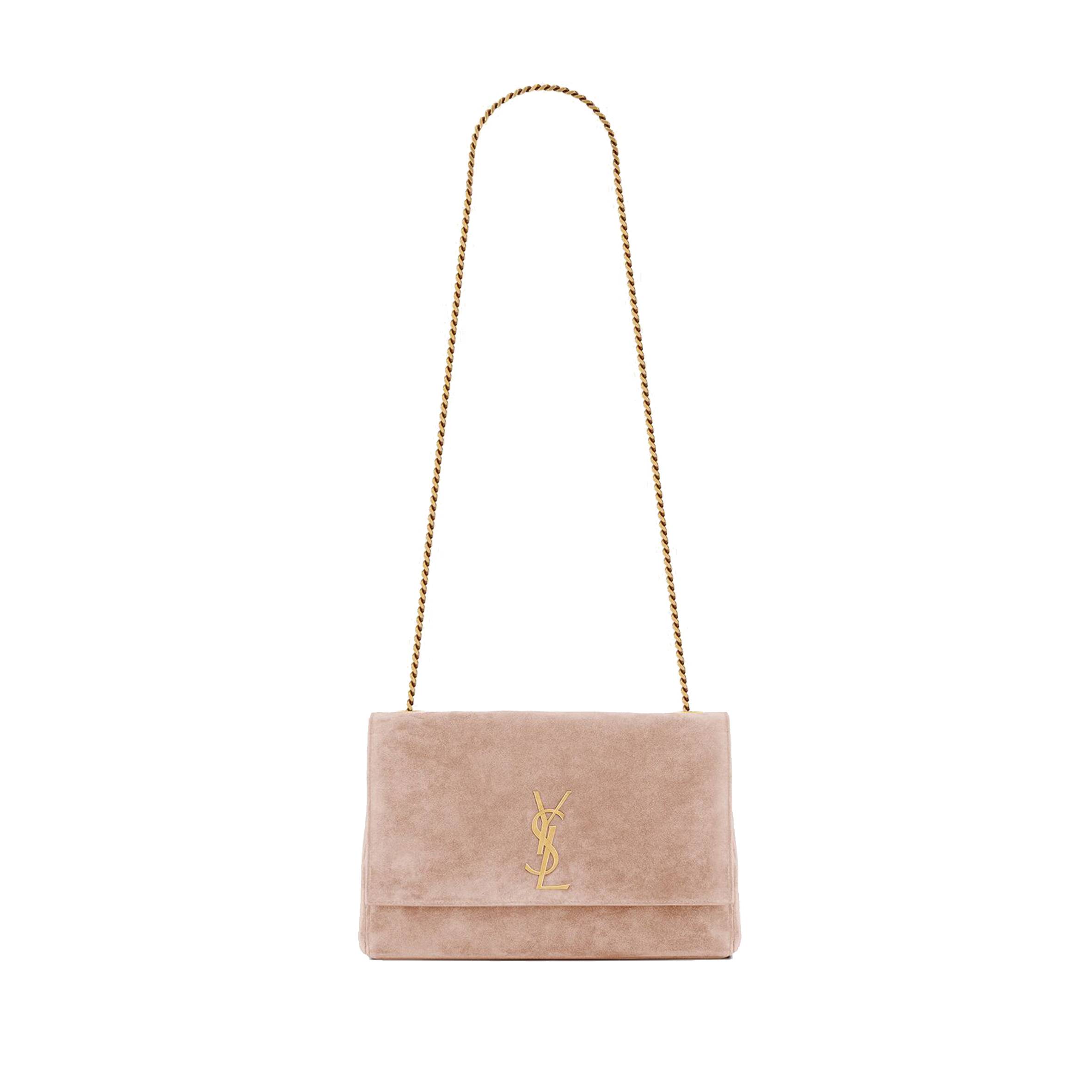 y*l kate medium S*pplereversible chain bag in shiny leather and suede 5538040ud7w2738 (28.5*20*6cm)